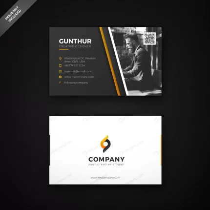 black yellow diagonal shape business card templat crc8ae5eef2 size2.38mb - title:graphic home - اورچین فایل - format: - sku: - keywords: p_id:353984