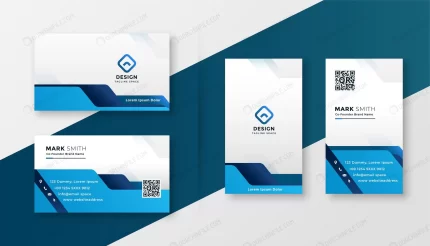- blue geometric business card modern design templa crc376dab27 size1.65mb - Home
