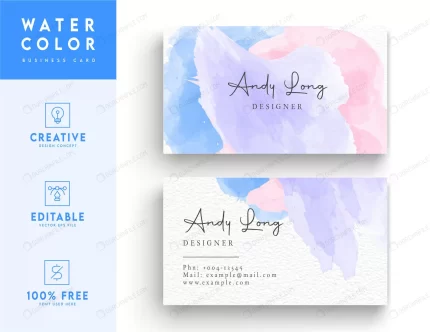 business card design watercolor business card tem crc7023d0ae size7.38mb - title:graphic home - اورچین فایل - format: - sku: - keywords: p_id:353984