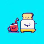- cute coffee with toaster bread cartoon vector ill crc0c67b3b9 size0.47mb - Home