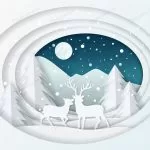 - deer with snow forest full moon sky crcb531cd47 size7.19mb - Home