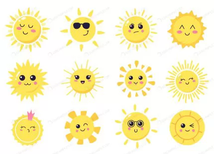 happy cartoon sun hand drawn cute smiling suns su crc264c1443 size2.15mb - title:graphic home - اورچین فایل - format: - sku: - keywords: p_id:353984