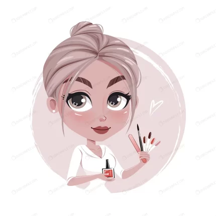illustration of cute cartoon manicurist crc29bc01f0 size2.32mb - title:graphic home - اورچین فایل - format: - sku: - keywords: p_id:353984