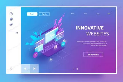 modern landing page with isometric laptop crc36379d54 size3.86mb - title:graphic home - اورچین فایل - format: - sku: - keywords: p_id:353984