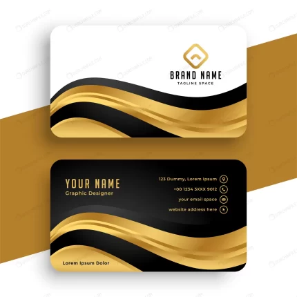 premium golden business card with wavy shape crc29bcea53 size0.90mb - title:graphic home - اورچین فایل - format: - sku: - keywords: p_id:353984