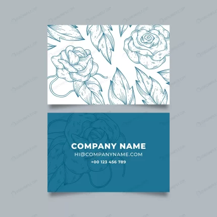 realistic hand drawn floral business card templat crc0575f9e3 size4.82mb - title:graphic home - اورچین فایل - format: - sku: - keywords: p_id:353984