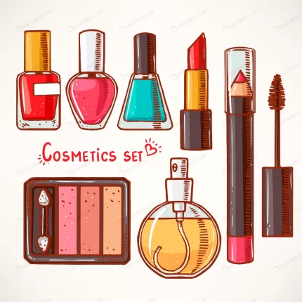 set with woman s decorative cosmetics hand drawn crce3e1c8aa size2.99mb - title:graphic home - اورچین فایل - format: - sku: - keywords: p_id:353984