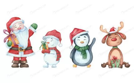 watercolor illustration with santa claus snowman crc906dc79d size19.15mb - title:graphic home - اورچین فایل - format: - sku: - keywords: p_id:353984