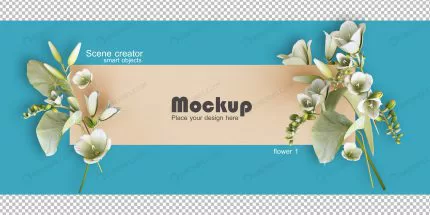 assorted flower frame illustration mockup crc3d888884 size73.49mb - title:graphic home - اورچین فایل - format: - sku: - keywords: p_id:353984