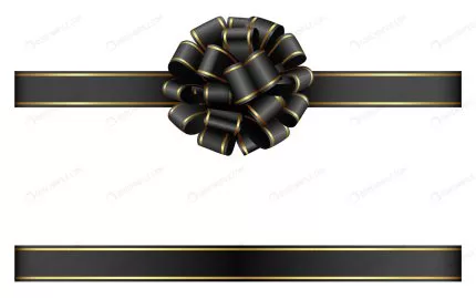 black bow ribbon with gold edging crc648d6998 size2.04mb - title:graphic home - اورچین فایل - format: - sku: - keywords: p_id:353984