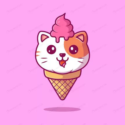 cat ice cream mascot logo icon illustration crce8c336a3 size0.67mb - title:graphic home - اورچین فایل - format: - sku: - keywords: p_id:353984