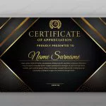 - certificate appreciation with gold black border t crc99b178af size19.67mb - Home