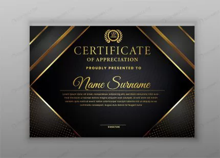 certificate appreciation with gold black border t crc99b178af size19.67mb - title:graphic home - اورچین فایل - format: - sku: - keywords: p_id:353984