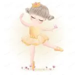 - cute little girl ballerina with watercolor illust crc5d93a186 size9.09mb - Home