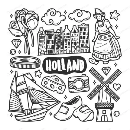 holland icons hand drawn doodle coloring crc2a63a8a7 size4.46mb - title:graphic home - اورچین فایل - format: - sku: - keywords: p_id:353984