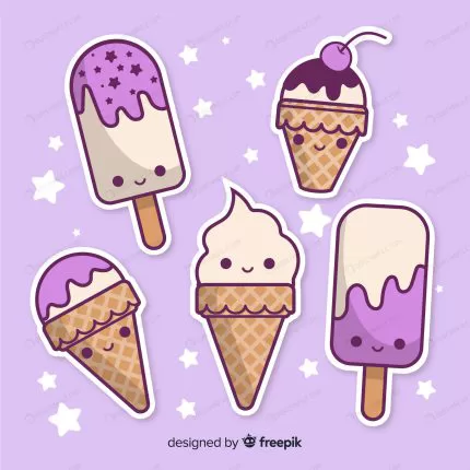 kawaii ice cream characters crc308727ac size4.75mb - title:graphic home - اورچین فایل - format: - sku: - keywords: p_id:353984