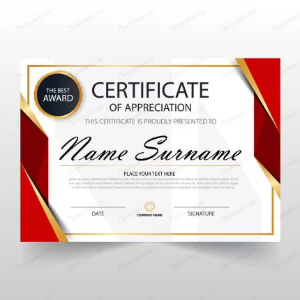 red horizontal certificate template crc61693845 size4.96mb - title:graphic home - اورچین فایل - format: - sku: - keywords: p_id:353984
