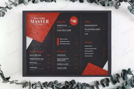 restaurant menu concept mock up 3 crc9acf9513 size75.64mb - title:graphic home - اورچین فایل - format: - sku: - keywords: p_id:353984