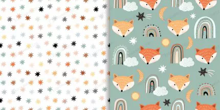 seamless patterns set with foxes and stars crc92b298b9 size2.01mb - title:graphic home - اورچین فایل - format: - sku: - keywords: p_id:353984