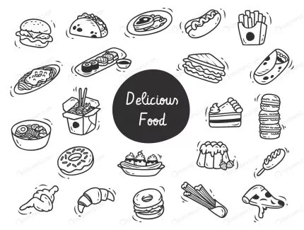 set delicious food doodle crcb29d66e3 size2.30mb - title:Home - اورچین فایل - format: - sku: - keywords:وکتور,موکاپ,افکت متنی,پروژه افترافکت p_id:63922