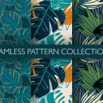 - set jungle exotic leaves seamless pattern hand dr crcb1f8c557 size13.11mb - Home
