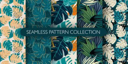 set jungle exotic leaves seamless pattern hand dr crcb1f8c557 size13.11mb - title:graphic home - اورچین فایل - format: - sku: - keywords: p_id:353984