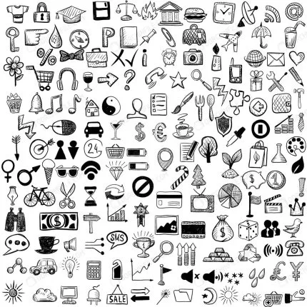 set of hand drawn icons crc7af6dfed size4.23mb - title:graphic home - اورچین فایل - format: - sku: - keywords: p_id:353984