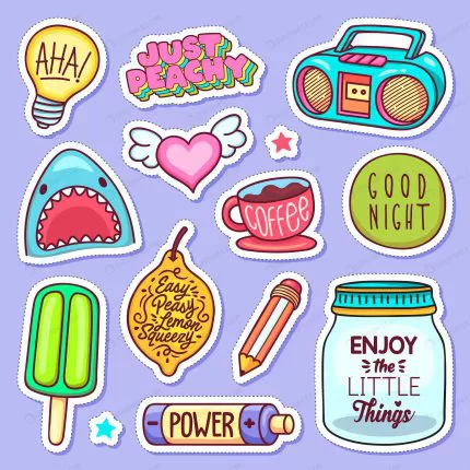 sticker icons hand drawn doodle crc58a66694 size7.67mb - title:graphic home - اورچین فایل - format: - sku: - keywords: p_id:353984