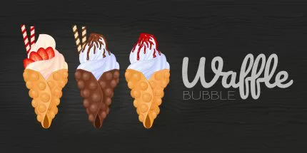 tasty bubble waffle wood black background illustr crceb3df2f4 size10.70mb - title:graphic home - اورچین فایل - format: - sku: - keywords: p_id:353984
