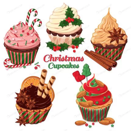 vector christmas cupcakes decorated with candies crcf2193ae6 size8.81mb - title:graphic home - اورچین فایل - format: - sku: - keywords: p_id:353984