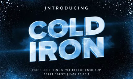 3d cold iron font style effect mockup crc6ff1c898 size12.02mb - title:graphic home - اورچین فایل - format: - sku: - keywords: p_id:353984