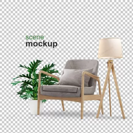 armchair plant mockup 3d rendering crc2408a19b size6.06mb - title:graphic home - اورچین فایل - format: - sku: - keywords: p_id:353984