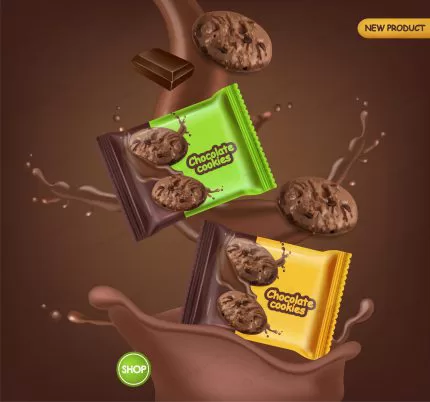 chocolate cookies realistic mock up delicious des crc8bd926af size13.29mb - title:Home - اورچین فایل - format: - sku: - keywords:وکتور,موکاپ,افکت متنی,پروژه افترافکت p_id:63922