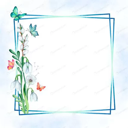 watercolor spring floral frame with butterflies crc00434314 size18.95mb - title:graphic home - اورچین فایل - format: - sku: - keywords: p_id:353984